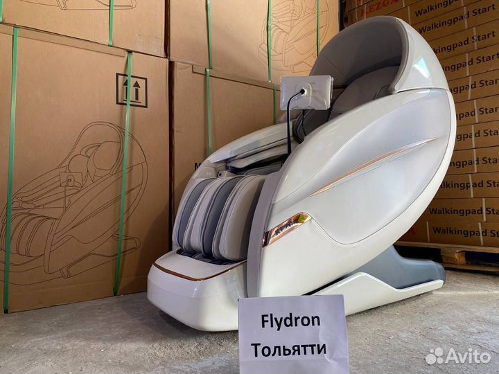 Массажное кресло премиальное Kezga Chair белое в17