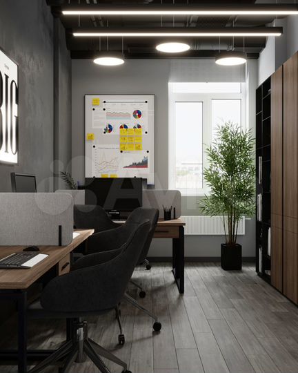 Офис с дизайнерским ремонтом, 30 м²