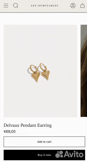Серьги Delvaux Pendant