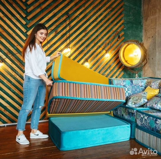 Бескаркасный дизайнерский модульный диван