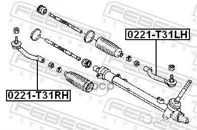 Наконечник рулевой левый 0221T31LH Febest