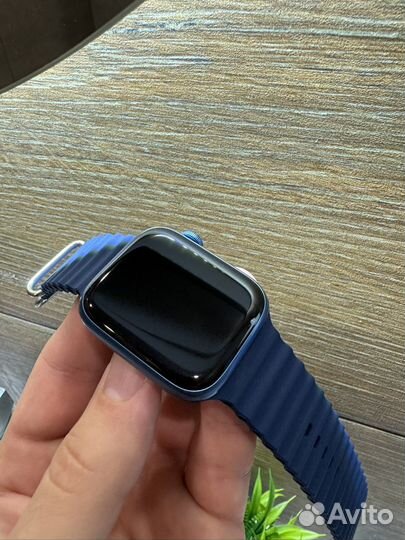 Часы apple watch 7 45 mm blue