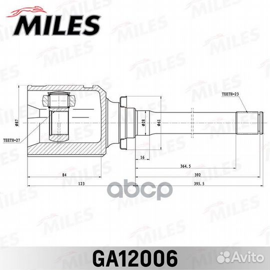 ШРУС внутренний правый Lexus RX300/330 03-08 GA