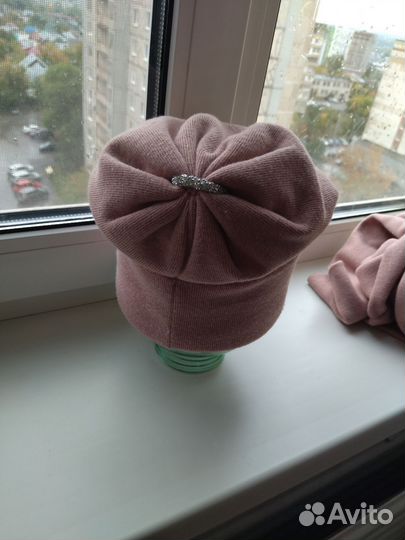 Комплект шапка и снуд женский