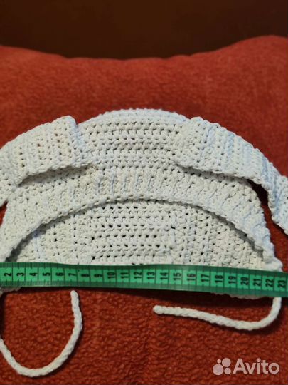 Чепчик для новорождённого заяц