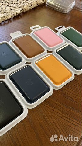 Кожаный картхолдер Apple Wallet визитница