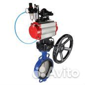 Затвор дисковый поворотный DN.ru WBV1413E-2W-Fb Ду200 Ру16, чугун, уплотнение - epdm, с пневмопривод