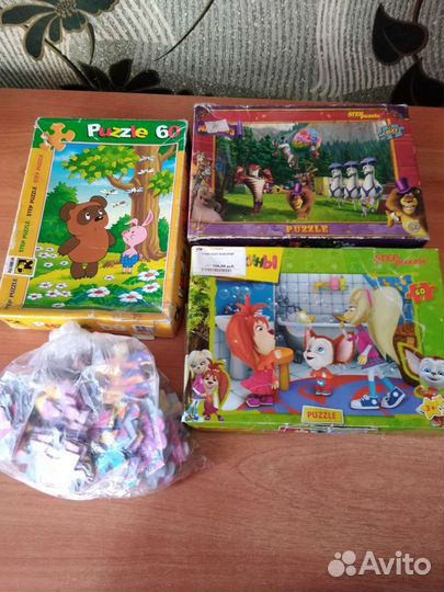 Пазлы, обучающие карточки