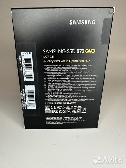 Новый SSD Samsung 870 QVO 1TB