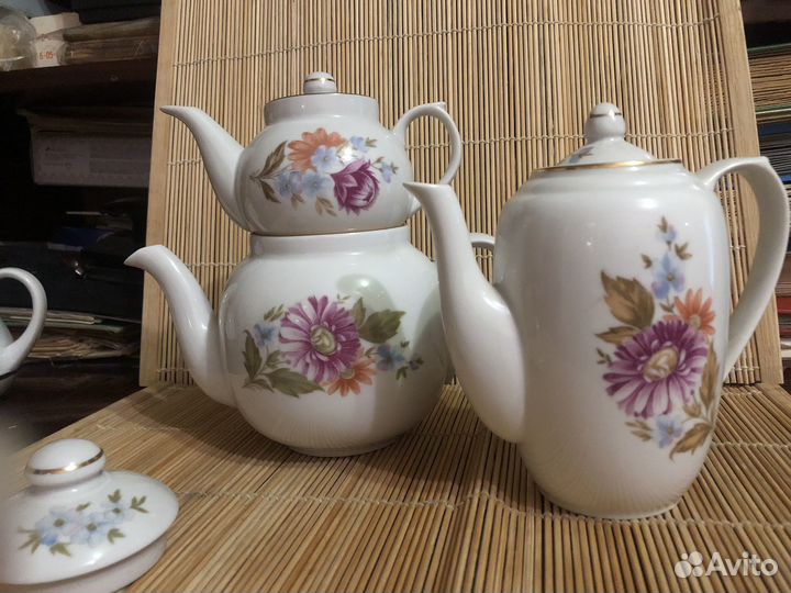 Фарфор СССР чайник кофейник сахарница