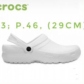 Сабо crocs work clog р.46, Белый