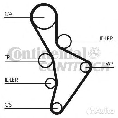 Комплект ремня грм CT1088K3 contitech