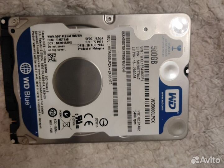 Hdd 500gb для ноутбука