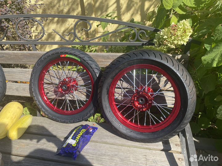Комплект колёс мотард 14/14 на питбайк (новые)