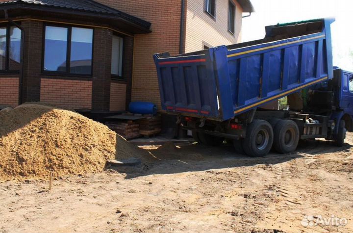 Щебень песок грунт чернозем с доставкой