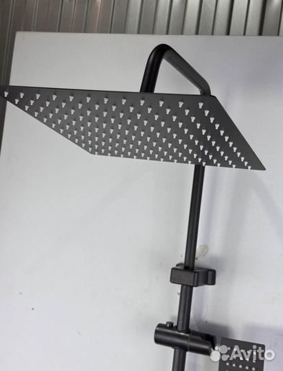 Душевая система 3 в 1 с дилнным краном черная