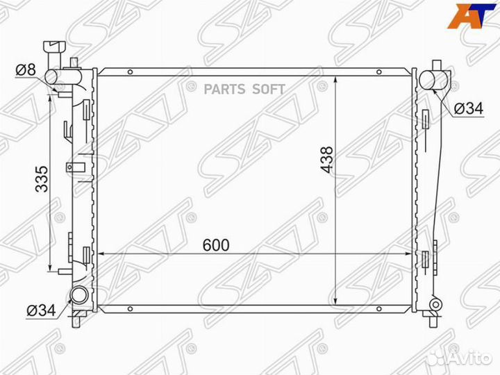 Радиатор охлаждения Хендай Элантра 07