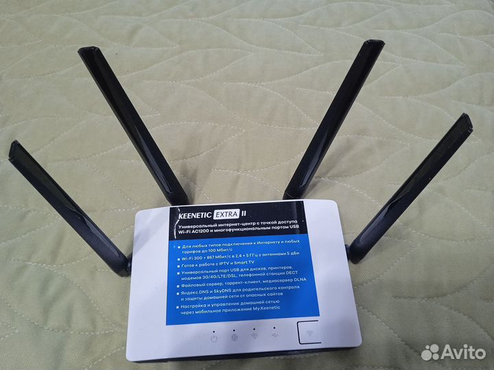 Wifi роутер zyxel keenetic extra II, без адаптера