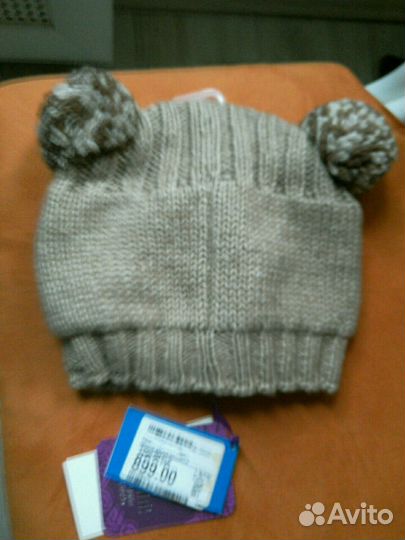 Зимняя шапка Медвежонок на флисе