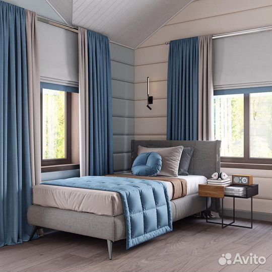 Римские шторы на электроприводе на заказ