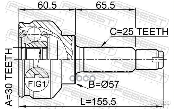 ШРУС наружный 0410-CS3A Febest