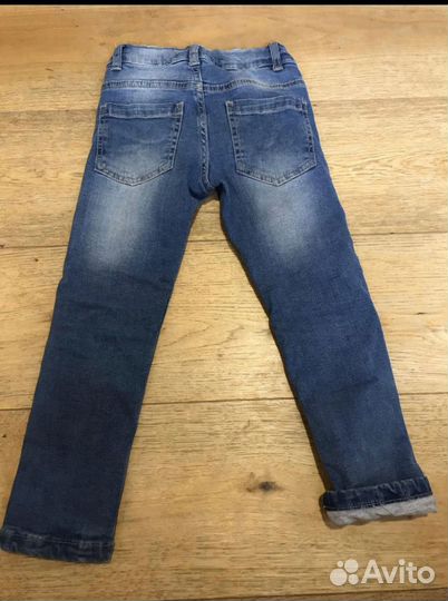 Джинсы с хб подкладкой. 104р