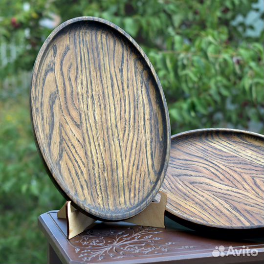 Деревянный сервировочный поднос 