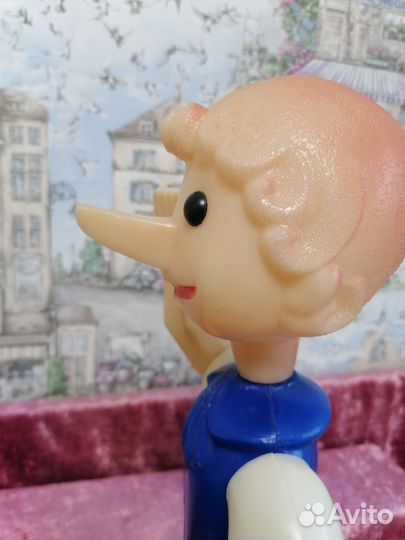 Игрушка Буратино дутый пластик СССР