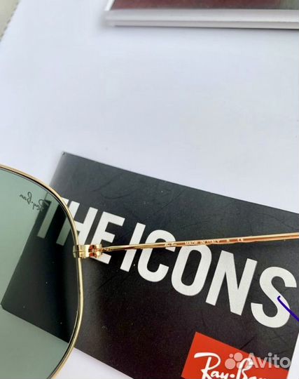 Очки ray ban aviator зеленые