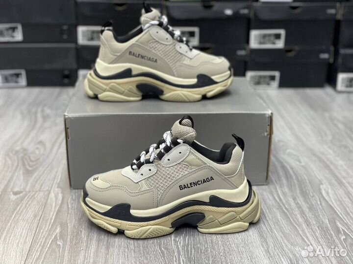 Кроссовки Balenciaga Triple-S Beige (36-40)