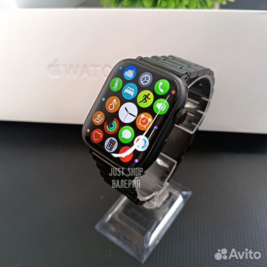 Часы Apple Watch 8 (Блочный ремешок) Черные