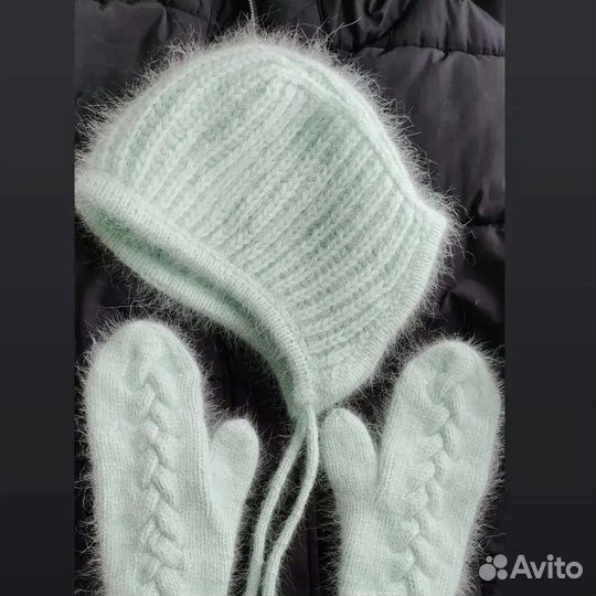 Шапка женская вязаная ручная работа