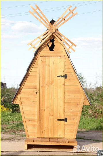 Дачный туалет деревянный HME563