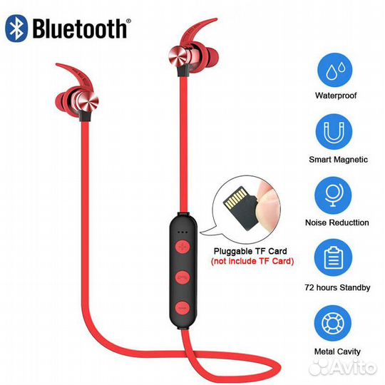 Магнитные беспроводные Bluetooth-наушники XT-22