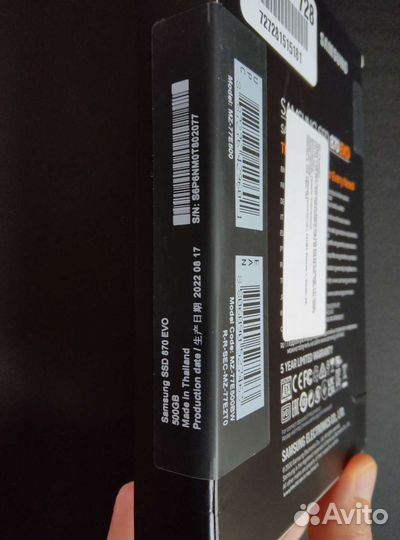SSD Samsung 870 EVO 500GB/1TB новый