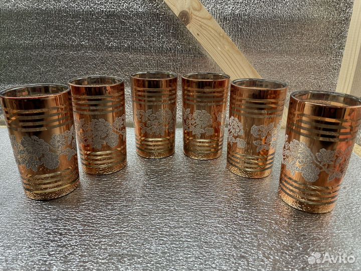 Стаканы с позолотой Богемия СССР