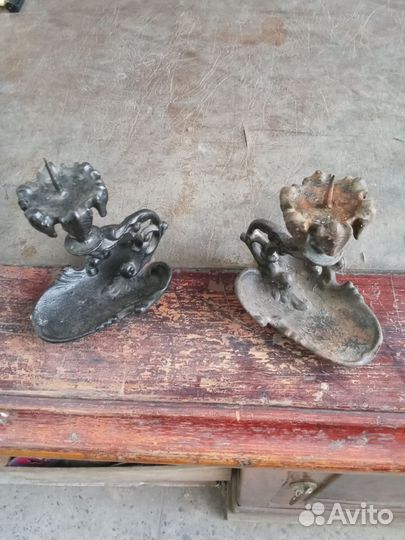 Каслинское литье пепельница с подсвечником