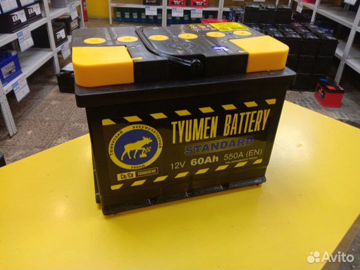 Аккумулятор Тюмень 60 А/Ч прямой полярности