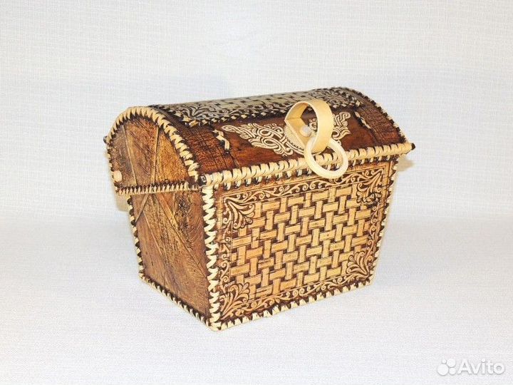 Сундук ларец из бересты 