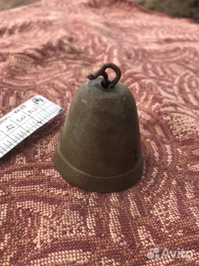 Колокольчик старинный латунь бронза