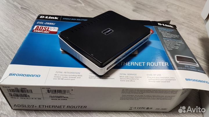 Adsl2/2+ ethernet router D-Link DSL-2500U