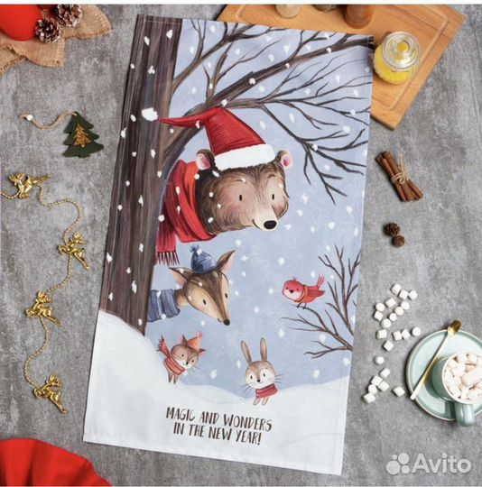 Кухонные полотенца в новогодней тематике