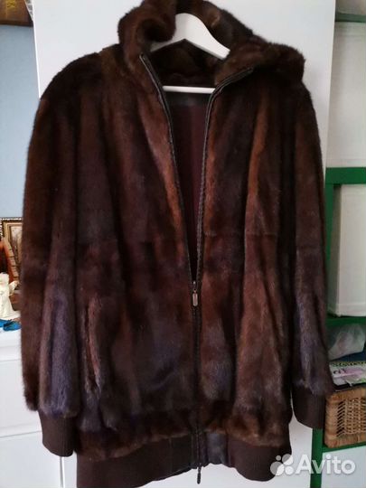 Полушубок длинный норка 54