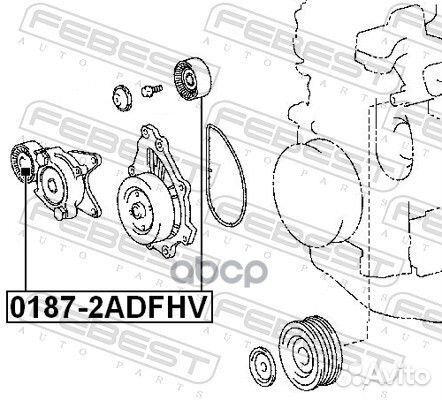 Ролик натяжной генератора Toyota Corolla 2.0D 05