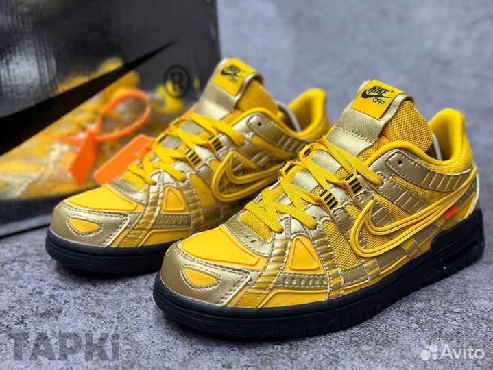 Nike Air Rubber Dunk Off-White University Gold