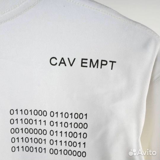 Пушечный лонгслив Cavempt белый оверсайз