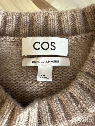 Cos 100%, кашемир свитер р xs,s