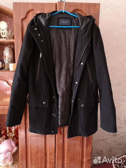 Пальто zara шерстяное мужское новое 48-50 размер