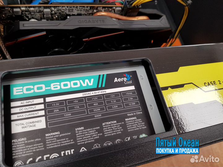 Игровой пк Core i5-9400F, RAM 16Gb, GTX 1060