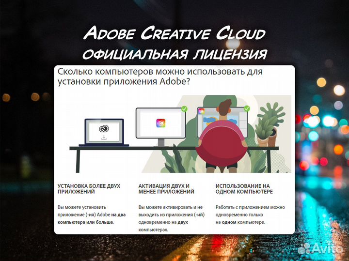 Adobe Creative Cloud 100 Гб / лицензия на 12 мес